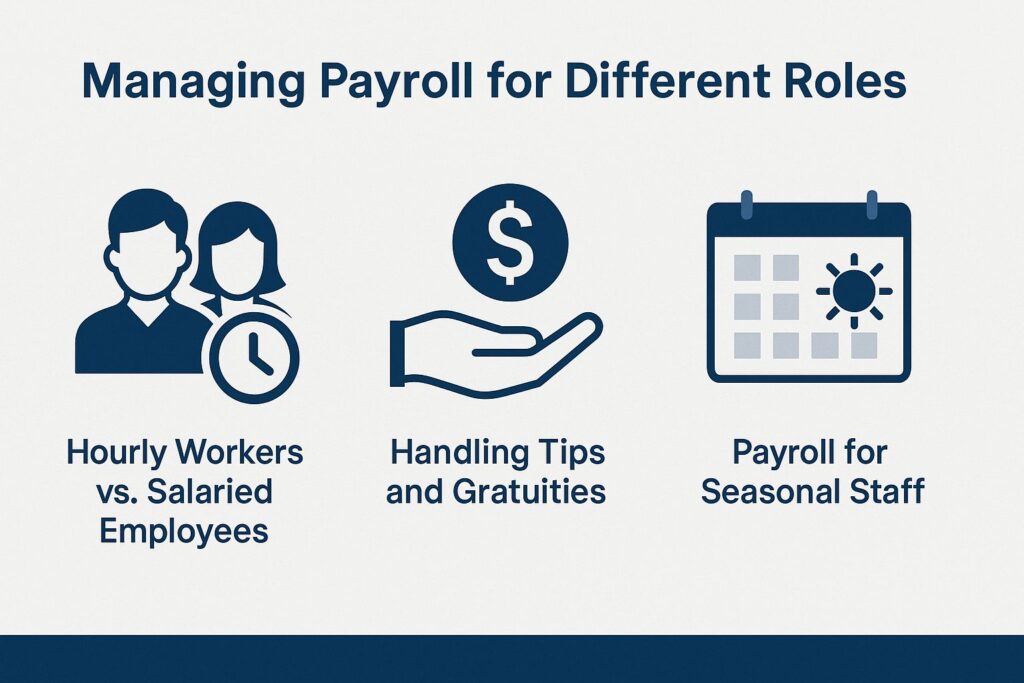 Managing Payroll for Different Roles: Restaurant Expenses and Payment Processing