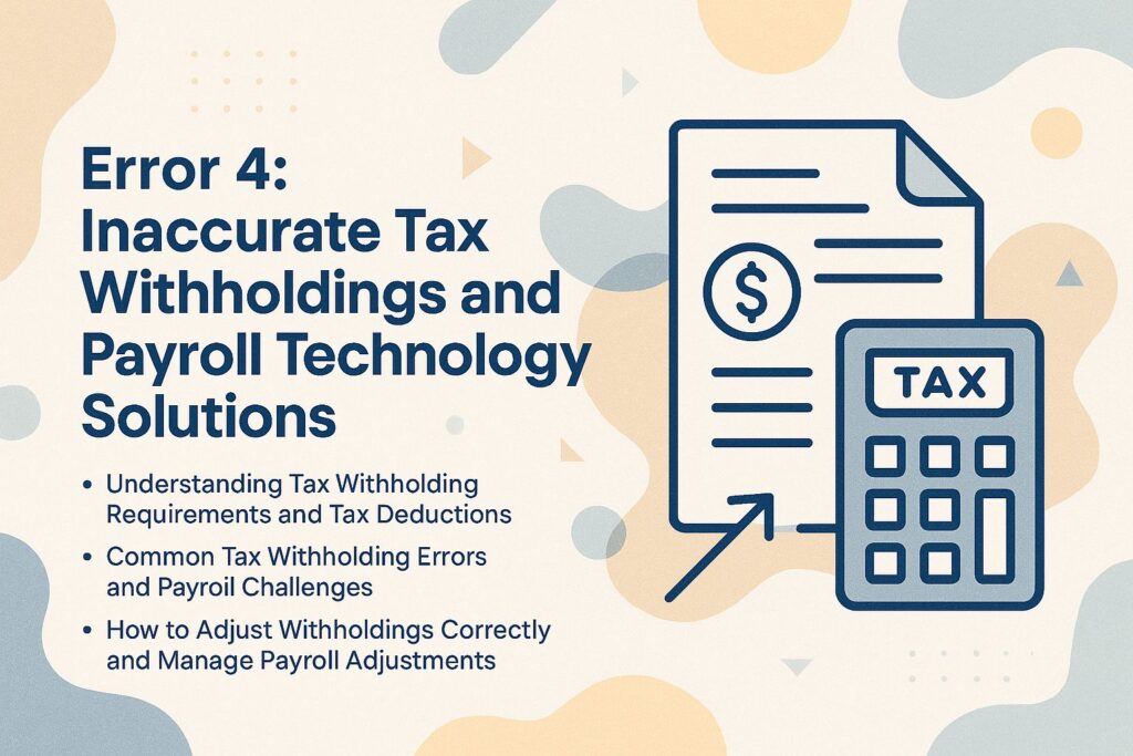 Error 4: Inaccurate Tax Withholdings and Payroll Technology Solutions